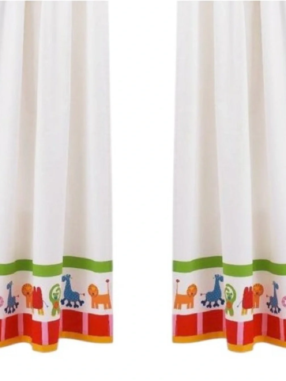 IKEA Barnslig Djur Curtains 2 Panels 47x69 NEW Kids Animals Zoo Nursery RETIRED